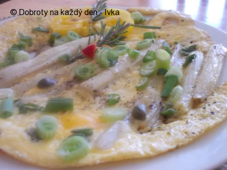Chřestovo-kaparová omeletka