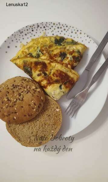 Vaječná omeleta se špenátem